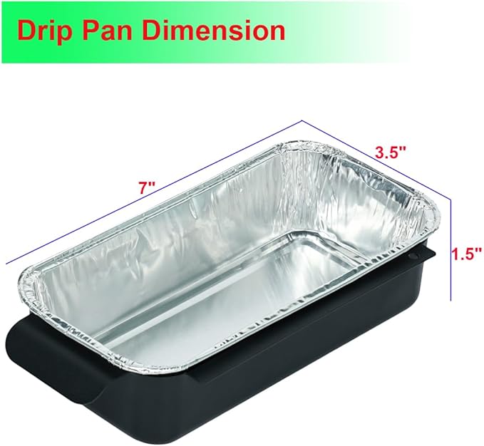 Drip Pan Replacement for CharBroil Grill 9328812P06 Grease Tray for Char Broil G416-0015-W1 with 12 Pack Aluminum Foil Liner