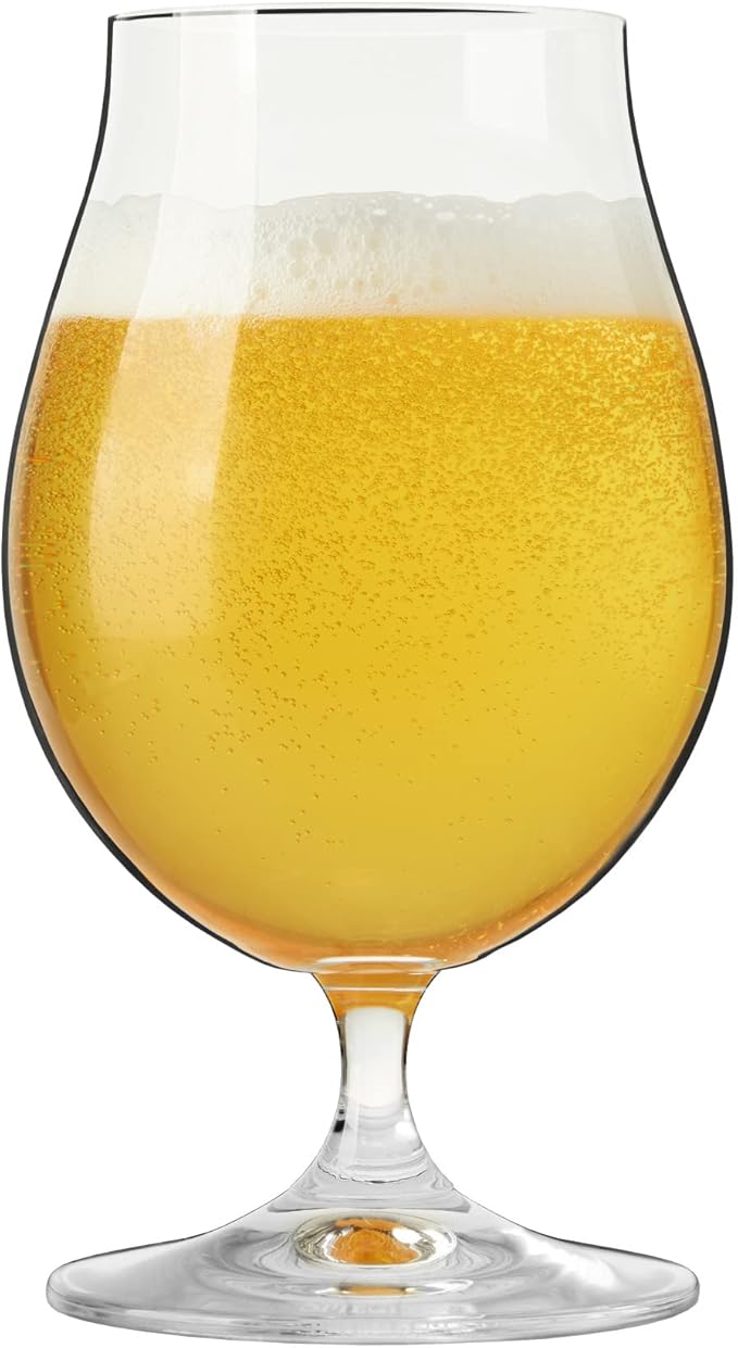 Spiegelau Classic Tulip Beer Glasses, Crystal Clear Drinking Glasses for Belgian Ales, IPA Beers, Cocktails, Gifts for Men, Game Night, Happy Hour, Home Bar, Kitchen Glassware, 15.5 oz, Set of 4