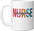 Emergency Nurse Mugs For Womens ER Nurse Gifts Ceramic Mug, White