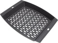 15"x12" Cast Iron Grill Basket for Outdoor Grills, Fish Veggie Grill Pan Tray, BBQ Grilling Pans Tray for Weber, Napoleon, Char-Broil, Royal Gourmet and Most Charcoal Smoker & Gas Grill