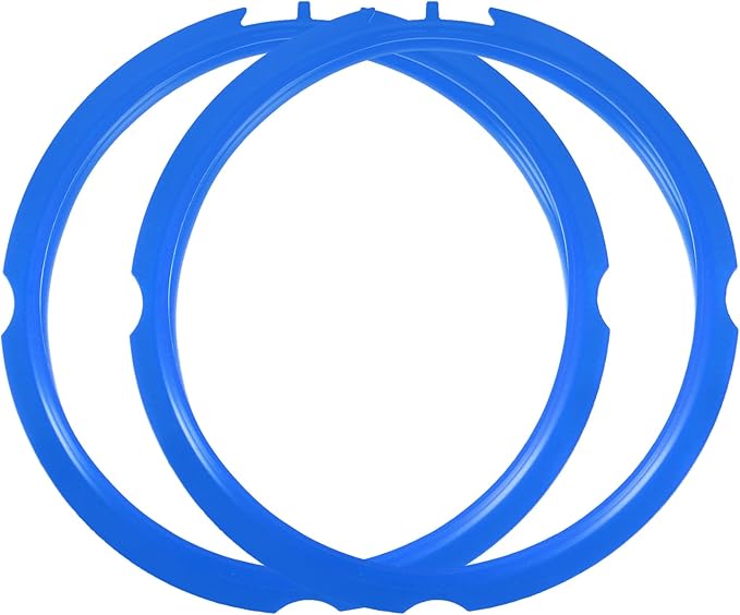 uxcell 2 Pcs Silicone Sealing Ring for Pressure Pot 3QT, Pressure Pot Inner Gasket Seal Rings Pressure Cooker Replacement Parts, Dark Blue