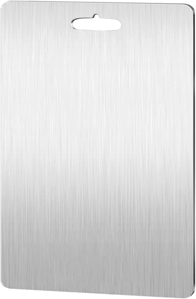 Stainless Steel Cutting Board for Kitchen Heavy Duty Chopping Board (X-Large, 16.1"L x 12.6" W)