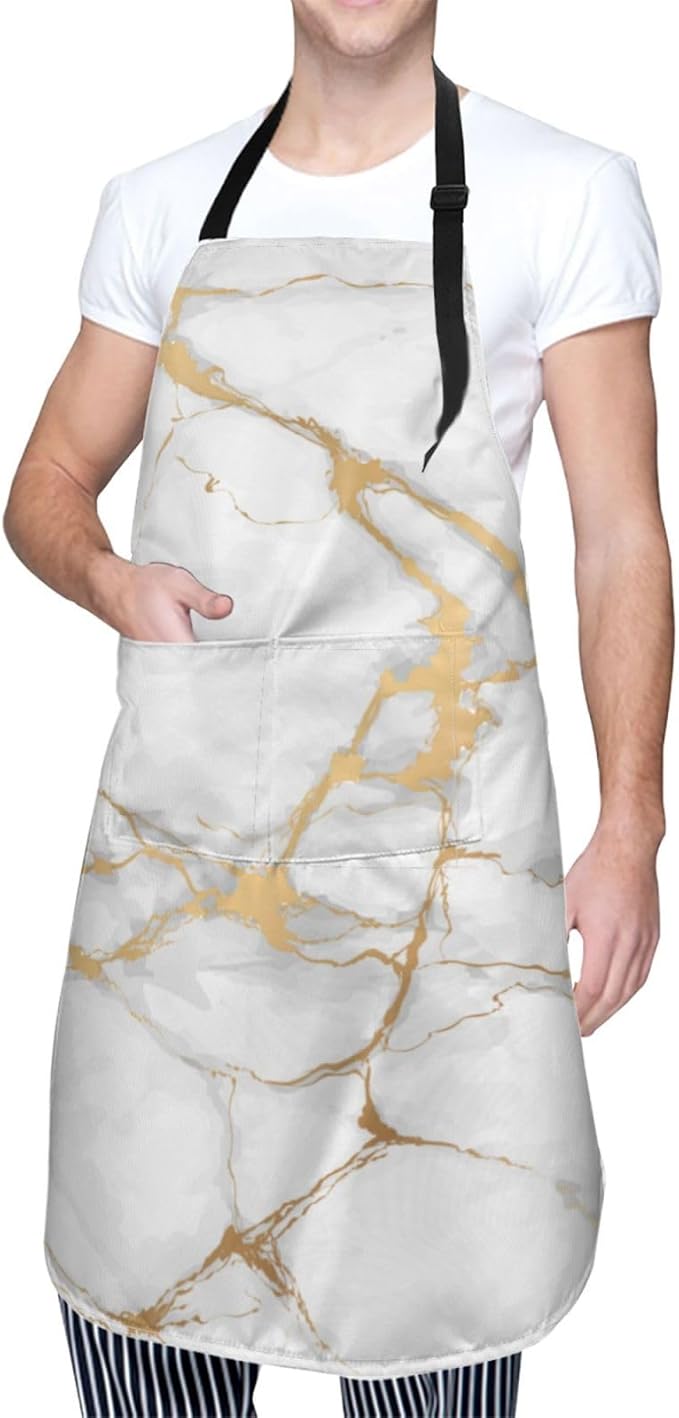 DADABULIU Apron Cooking With Pockets Adjustable Bib For Men Women Waterproof Chef Home Grilling BBQ Drawing