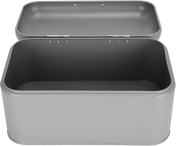 Large Bread Box,Iron Bread Box with Lid,Metal Bread Storage Bin,Bread Keeper Container,Bread Containers Storage,Modern Solid Color Retro Style,for Kitchen Counter