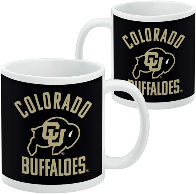 Colorado Buffaloes Ceramic Coffee Mug, Novelty Gift Mugs for Coffee, Tea and Hot Drinks, 11oz, White