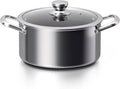 Hybrid Nonstick 8-Quart Stockpot,Stainless Steel Stock Pot with Glass Lid,Induction Soup Pot Compatible with All Cooktops,Dishwasher & Oven Safe