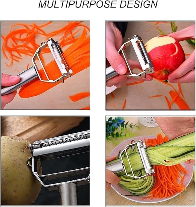 Premium Stainless Steel Vegetable Peeler, julienne peeler,Portable Kitchen Tool with Dual Blade