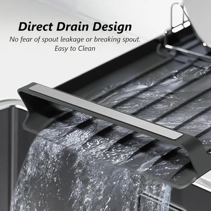 Small Expandable Dish Drying Rack – Compact & Space-Saving – No Spout, No Leaks – Durable, Rust Resistant & Easy to Clean – Ideal for Kitchens, Apartments & RVs – Extend 10.9 to 18.6 inches (Black)
