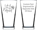 Custom For the Monet - Pint Glass for Beer - Funny Gifts for Art Teachers or Painters - Cute Painting Decor - 16 oz Glasses