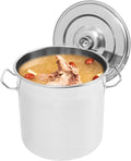 12L/22.2Qt Commercial Large Stock Pot with Lid,Nickel Free Stainless Steel Cookware Healthy Polished Stockpots, Induction Soup Pot for Cooking Home Use