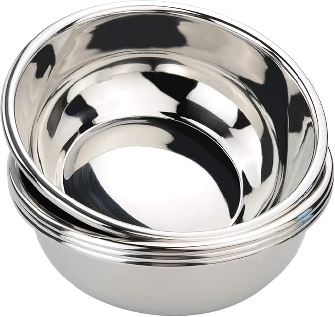 Ggbin 18/10 Stainless Steel Mixing Bowls, Heavy Duty Metal Salad Bowls, 1.5 Quart, Set of 4