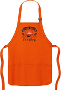 Personalized Medium Length Cooking & Grill Apron – Stand Back Design with Custom Text (1-2 Lines)