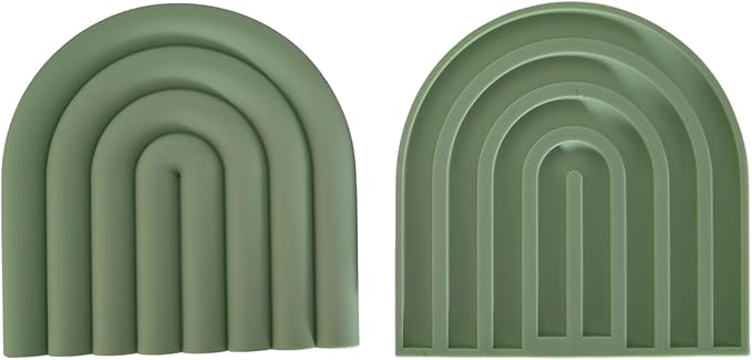 Silicone Trivets for Hot Dishes – Heat-Resistant, Non-Slip Pot Holders for Kitchen & Coasters – Durable Hot Pads for Pots, Pans, Baking Dishes & Kitchen Appliances (Willow Green - 2pcs)