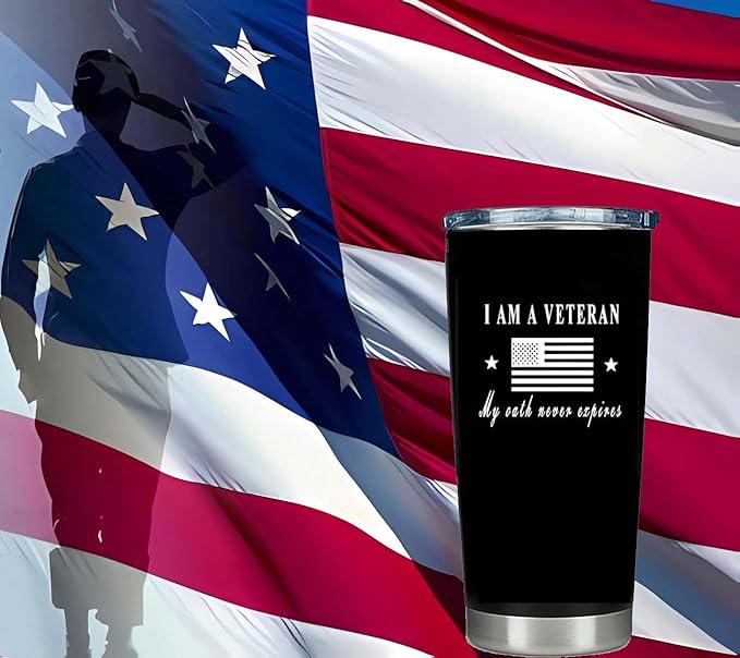 Army Insulated Tumbler with Challenge Souvenir,Great Engraved Gifts for Army Heroes!Veterans Day Gifts