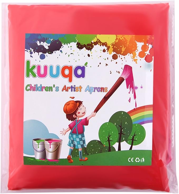 KUUQA Waterproof Children Art Smock Kids Art Aprons, Painting Supplies (Paints and brushes not included)