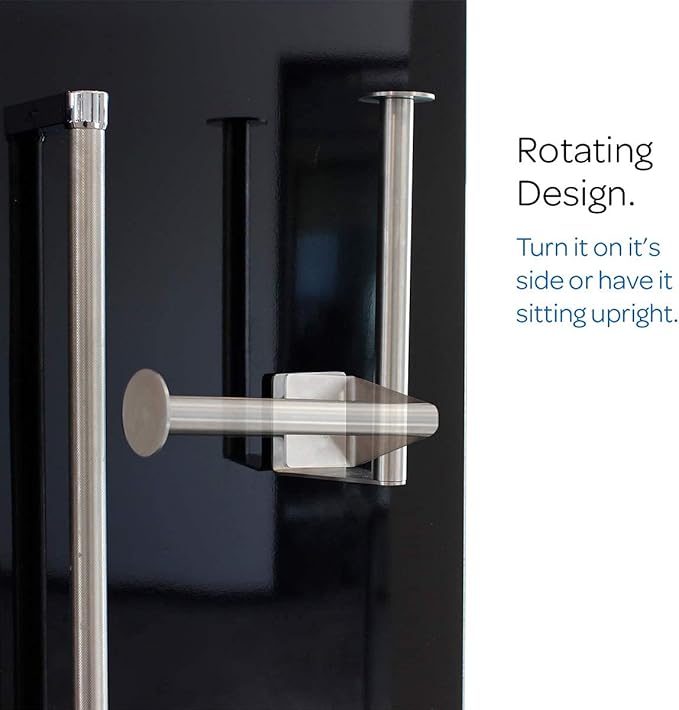 Yukon Glory Magnetic Paper Towel Holder for Refrigerator & Grill, Stainless Steel, Strong Magnet, Rotatable, Non-Scratch Pad