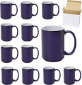 Ceramic 15oz Sublimation Coffee Mug in White Box (Color Change Blue, 24)
