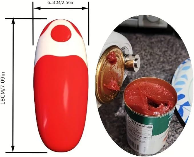 Electric Can Opener for Seniors & Arthritis - Automatic, Hands-Free, High Torque Kitchen Tool - Smooth Edge Safety Cut for Weak Hands Without Harm