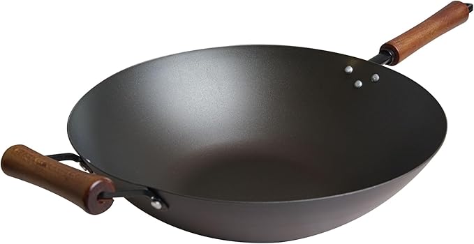 JOYCE CHEN Classic Series 14-Inch Preseasoned Carbon Steel Wok
