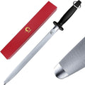 Honing Steel Knife Sharpener Steel Flat 12 IN Sharpening Rod for Kitchen Knives Carbon Steel Honing Rod