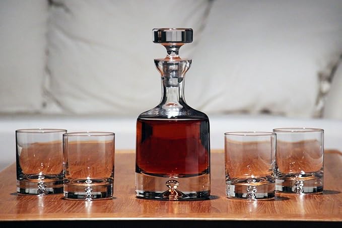 Whiskey Glasses, Set of 4, Made in Europe, 100% Lead-Free Crystal, Smooth Rim, Gift-Boxed, Dishwasher-Safe (Taylor Double Old Fashioned Glasses)