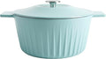 Martha Stewart Eastholm 5 QT Enamel Cast Iron Dutch Oven, Martha Blue
