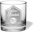 Tennis Coach Beer Glasses - Tennis Coach Gifts Personalized Coach Pint Glass Engraved Coach Award Basketball Beer Glass End of Season Gifts Coach (Tennis, Single Whiskey Gift Box)