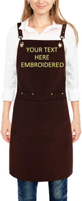 Personalized Aprons Custom Women Men Apron with Pockets Chef for Baking Bbq Grill Embroidered with Name Text