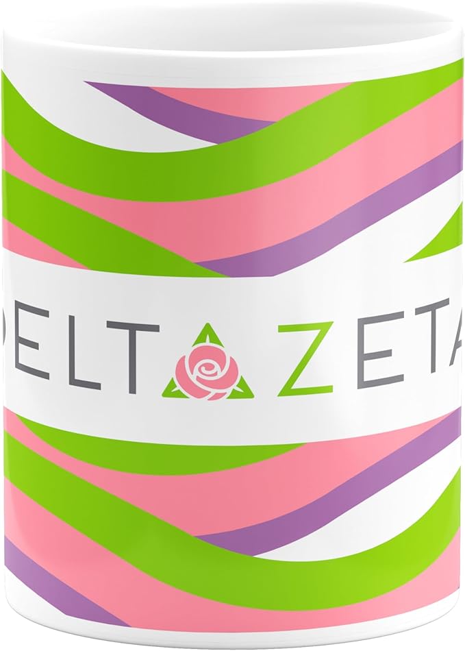 Delta Zeta Ceramic Coffee Mug 11 OZ Tea Cup (Delta Zeta # 7)