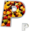 Hard Plastic Reusable Fillable Letters Numbers Serving Trays for Party Decoration (P, White)