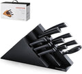 KINGSTONE 14-Piece Knife Block Set, High-Carbon Stainless Steel Knives with Ergonomic Non-Slip Handles, Ultra Sharp & Dishwasher Safe, Black