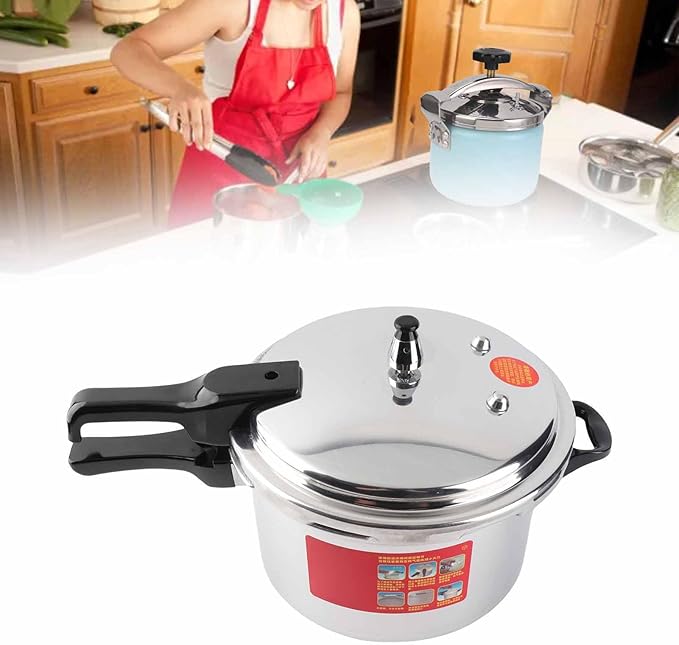 Aluminium Alloy Pressure Cooker Large Capacity Explosion Proof Canning Pot Cooker for Family Gatherings (24CM/7L)