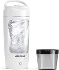 PROCHAIN Electric Protein Shaker Bottle, USB Rechargeable Protein Shakes Mixer, with Powder Storge Cup, Portable Water Drink Bottles for Gym Sport Workout, BPA-Free Tritan, 22oz