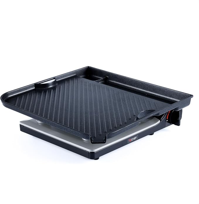 COOKKING - Master Grill Pro, Korean Traditional BBQ Grill Pan - Stovetop Nonstick Indoor/Outdoor Smokeless BBQ Cast Aluminum Grill Pan (MasterGrill Pro)