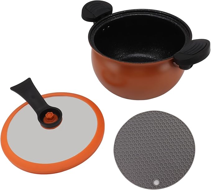 Domestic Non Stick Micro Pressure Cooker Multifunctional Design Big Capacity Micro Pressure Soup Pot with Constant Pressure Exhaust Valve Cooking Pots Kitchenware (7L)