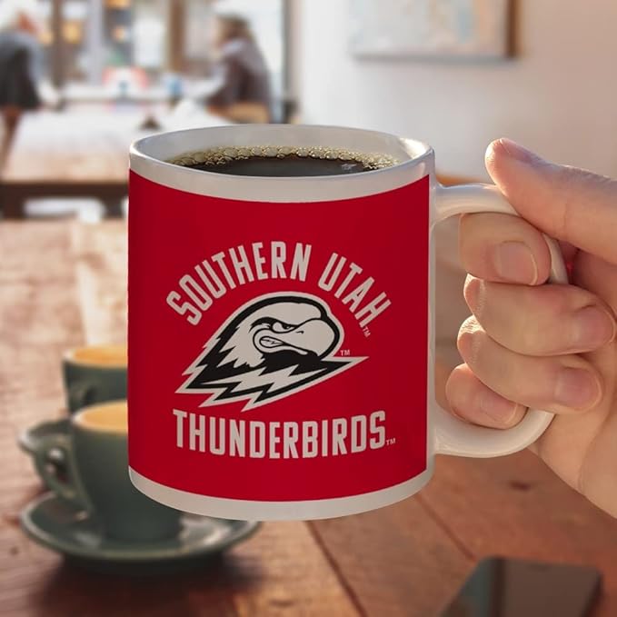 Southern Utah University Thunderbirds Ceramic Coffee Mug, Novelty Gift Mugs for Coffee, Tea and Hot Drinks, 11oz, White