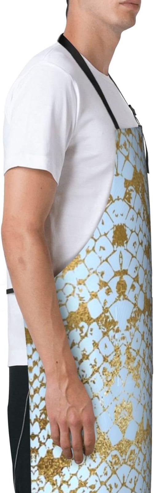Snakeskin Aprons Cool Aprons with Pockets and Adjustable Mens Apron for Gardening Cooking Kitchen