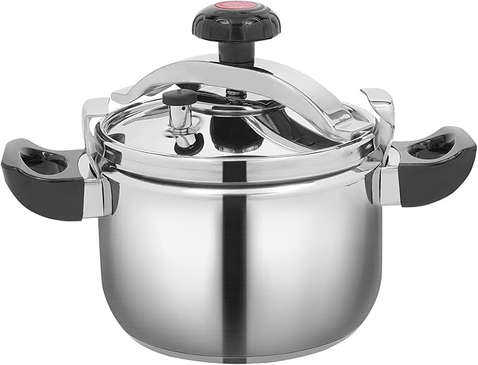 Stainless Steel Pressure Cooker 4+ Quart - High Safety 60Kpa Pressure Pot for Kitchen Boiling & Stewing on All Stoves – Ideal for Versatile Cooking and Quick Meals