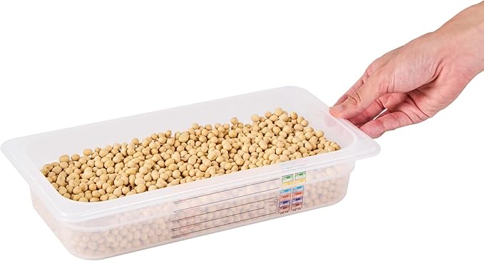 Restaurantware Food Storage Container 1 Pack of 12.7 x 6.8 x 2.5 Inches Plastic Stackable Storage Box White Reusable Label Container Dishwasher Safe For Restaurants And Kitchens