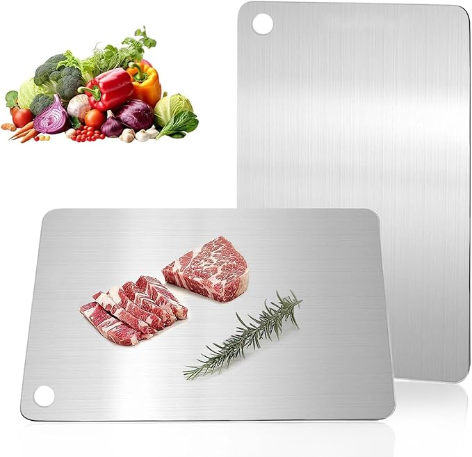 Katuchef Titanium Cutting Board,2026 New 100% Pure Titanium Cutting Boards for Kitchen,Titan Cut Pro Non toxic Doubld-Side Durable Chopping Boards, Easy to Clean and Store(1PC:11.42 * 7.87)