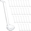 30 Pcs 1 Oz Small Ladle, 7.87 Inch Clear Plastic Long Handle Mini Ladles for Serving Sauce, Soup, Dressing, Punch Bowl, Gravy, Cocktail, Party Catering