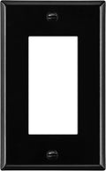 ENERLITES Decorator Switch Metal Wall Plate, Outlet Cover, Corrosion Resistant, Standard Size 1-Gang 4.50" x 2.76", Powder Coated Stamped Steel, 7731-BG, Black Gloss