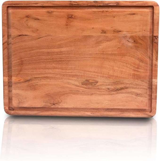 Acacia Wood Cutting Board – Large, Thick, and Durable Butcher Block for Kitchen, Chopping, and Meal Prep - Premium Wooden Board for Cutting, Slicing, and Serving