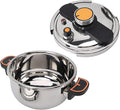 Pressure Cooker Stainless Steel Efficient Fast Heating Large Capacity Canning Pot for Home Kitchen (4L)