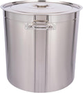 98L/103.5Qt Commercial Large Stock Pot with Lid,Nickel Free Stainless Steel Cookware Healthy Polished Stockpots, Induction Soup Pot for Cooking Home Use