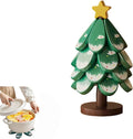 Christmas Tree Trivet,Wooden Tree Trivet Set of 4 Wooden Trivets & 1 Stand Like a Christmas Tree, Foldable Kitchen Wooden,for Hot Dishes Pot Bowl Teapot Hot Pot Holder (Star 4pair)