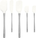 Tovolo 5-Piece Spatula Stainless Steel & Silicone Utensil Set (White): Jar Scraper, and Mini Spoonula
