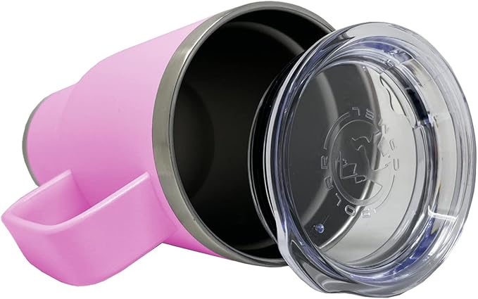 LaserGram 20oz Vacuum Insulated Travel Mug with Handle, Sushi, Personalized Engraving Included (Light Purple)