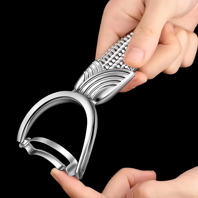 TEEVEA Corn Peeler and Cob Stripper Tool - Stainless Steel Kernel Remover & Cutter for Corn on Cob