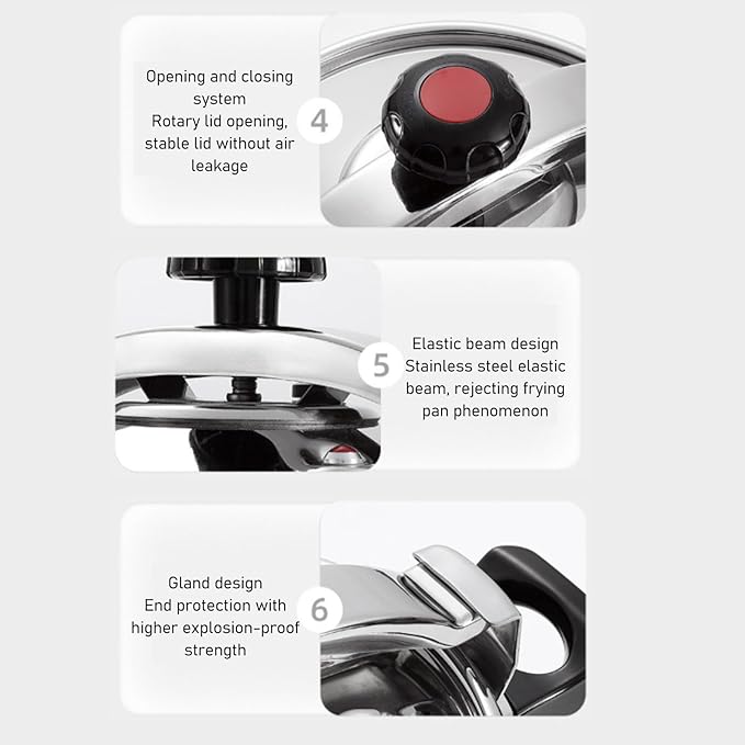 Pressure Cookers, Stainless Steel Pressure Cooker Slow Cooker High Speed Stove Top Pressure Cooker Instant Fast Cooking Pot (11L)